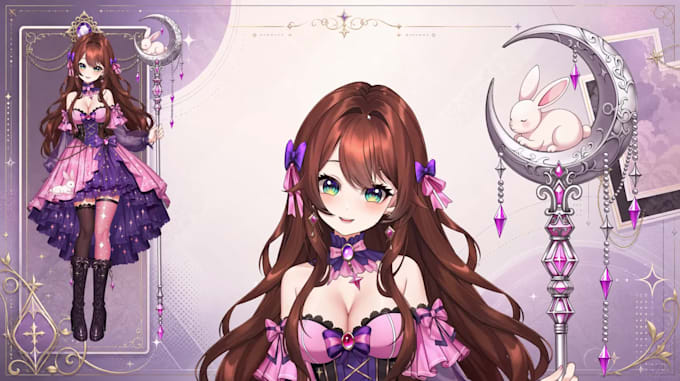 draw and rigging high quality live 2d vtuber model for streamers