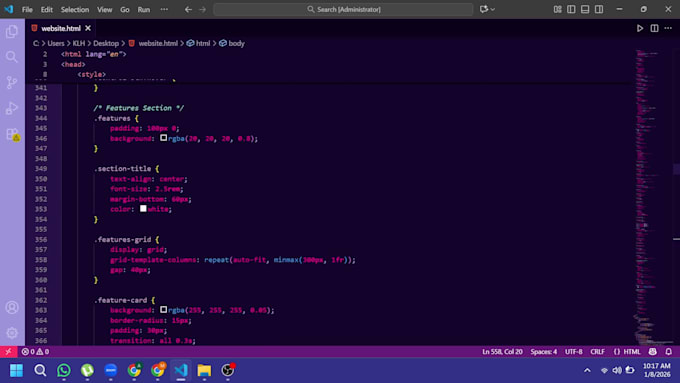 fix your website and errors in html , css ,javascript