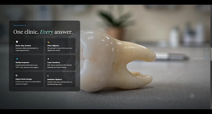 design an animated high end landing page with scroll effects