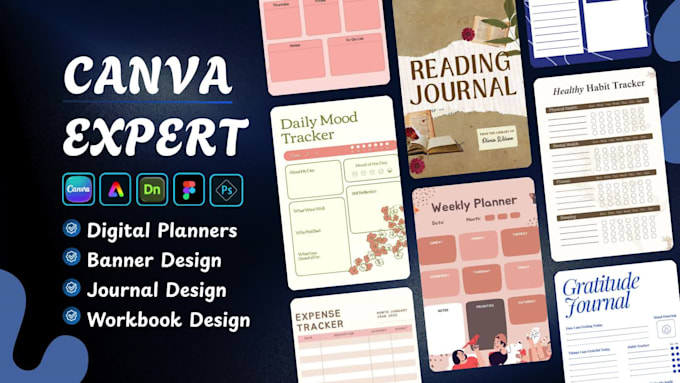 create printable and editable planners in canva adobe express figma