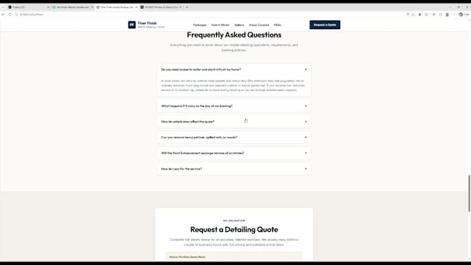 design and create professional car detailing website