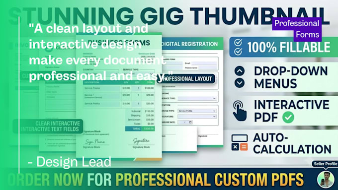 create interactive fillable PDF forms