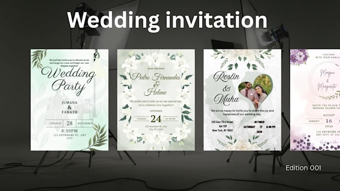 design elegant watercolor wedding invitation