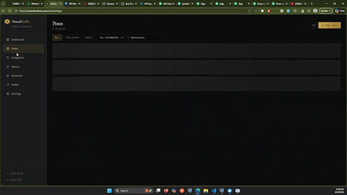 build an ai content generation website