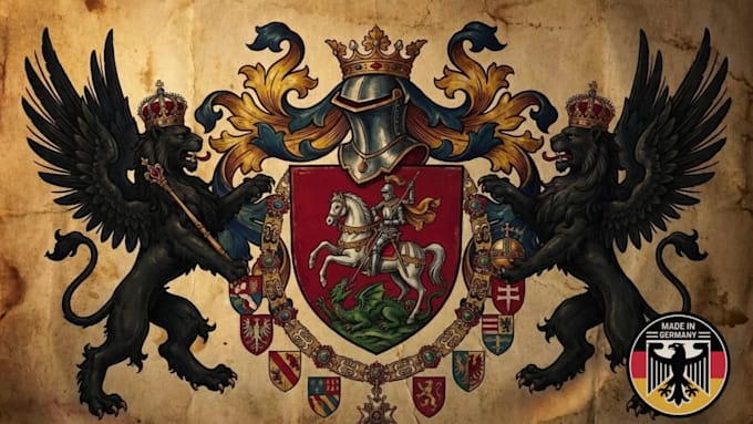 craft custom, heraldic crests on traditional principles only