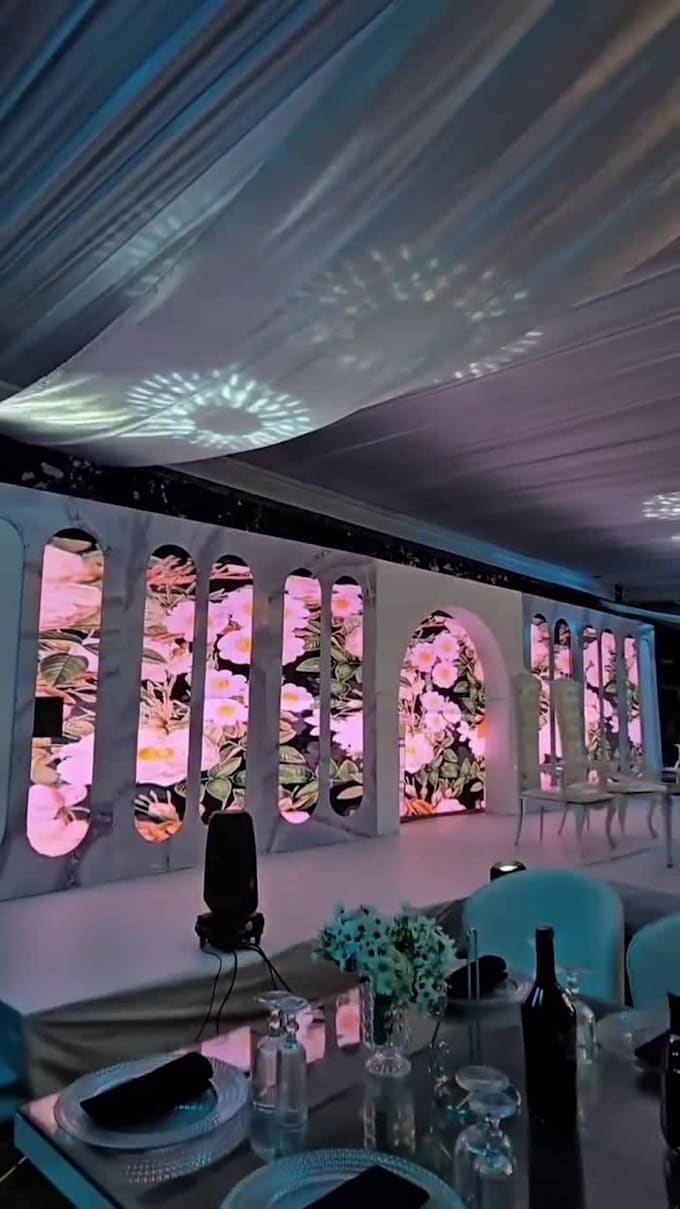 design wedding and proposal stage led screen animation vj loop and event visuals