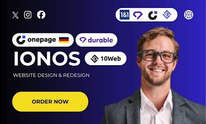ionos website design onepage io 10web durable ai ionos redesign website builder