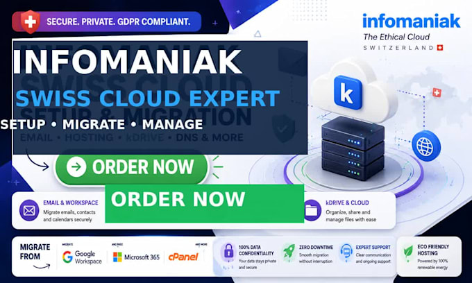 set up, migrate, and configure your infomaniak hosting and email