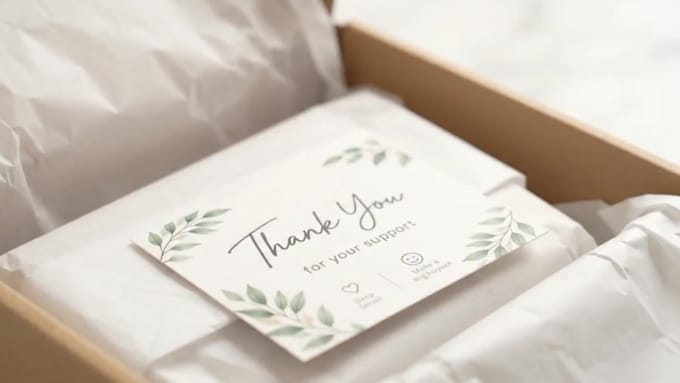 design amazon product insert, thank you and packaging cards