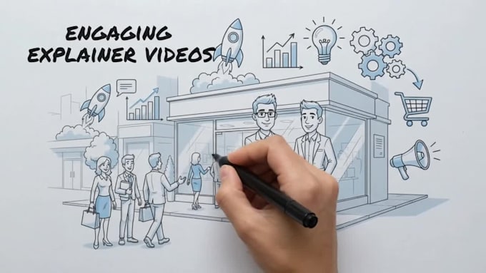 create custom whiteboard animation video animated whiteboard explainer drawing