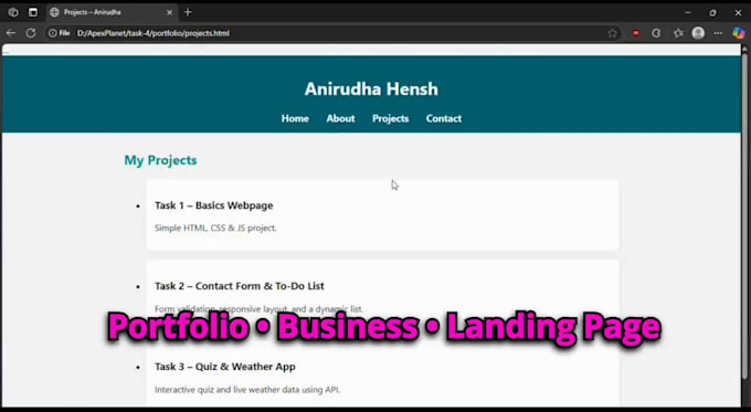 create responsive website or landing page using HTML CSS js