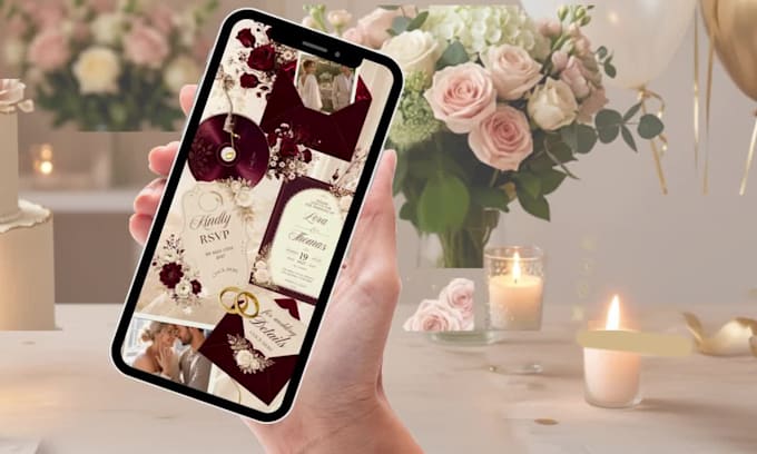 create a modern wedding website invitation