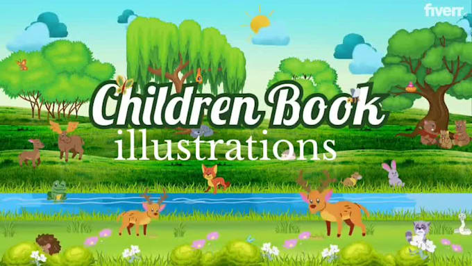 create cute cartoonish children book illustrations