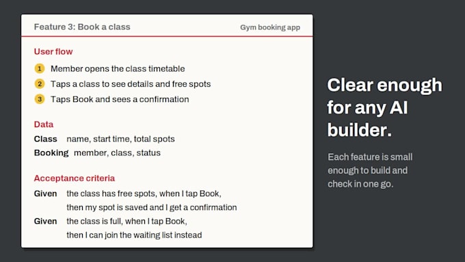 write a clear build spec for your lovable, bolt or cursor app