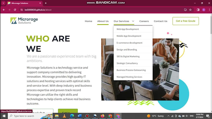 create portfolio website or agency portfolio website