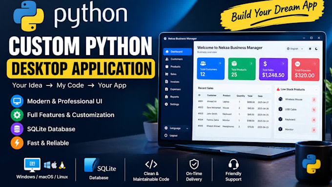 develop custom python desktop application