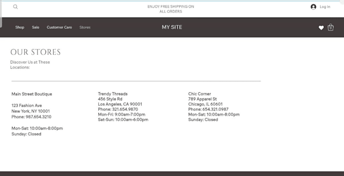 create a modern website for clothing brand