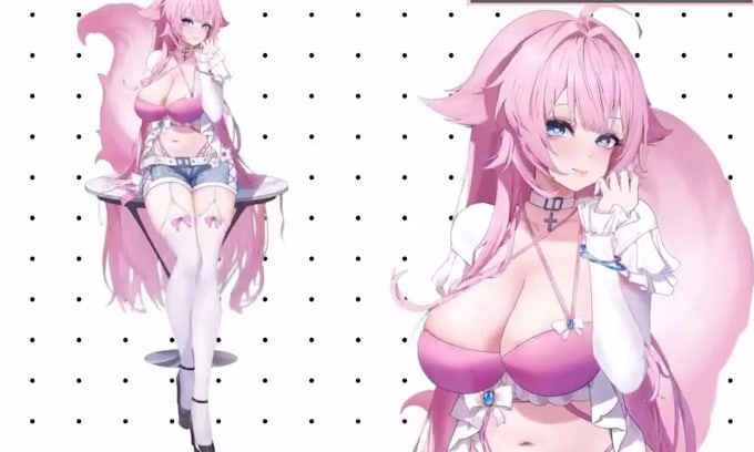 create 3d vrchat avatar, vtuber model, vroid character, rigging and 3d model