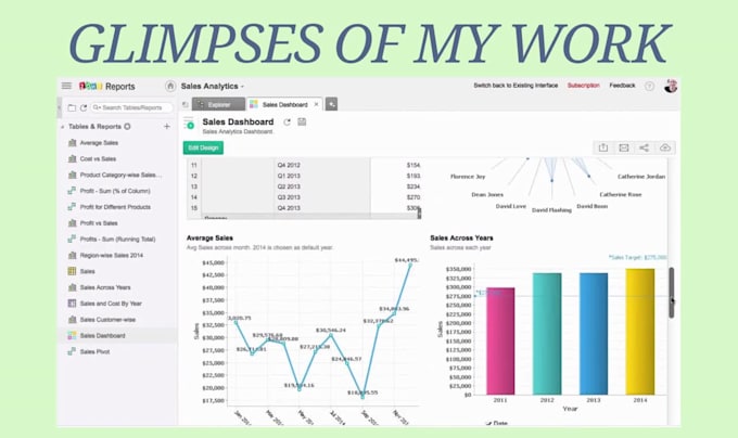 create professional zoho analytics reports and dashboards