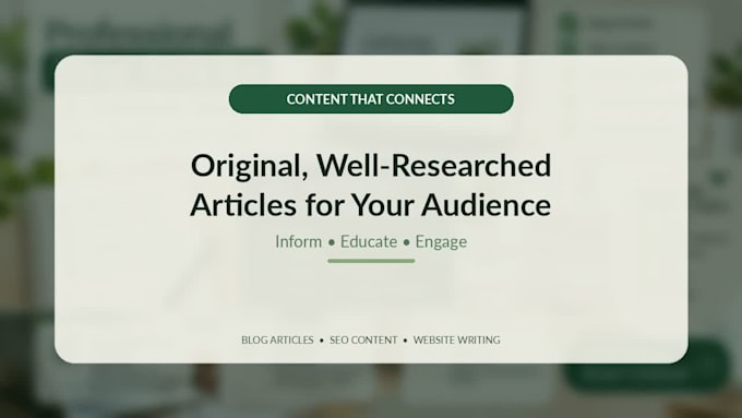 write articles and blog posts
