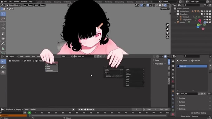 create 2d rigging, 3d humanoid vtuber model  character for vrchat vtuber debut
