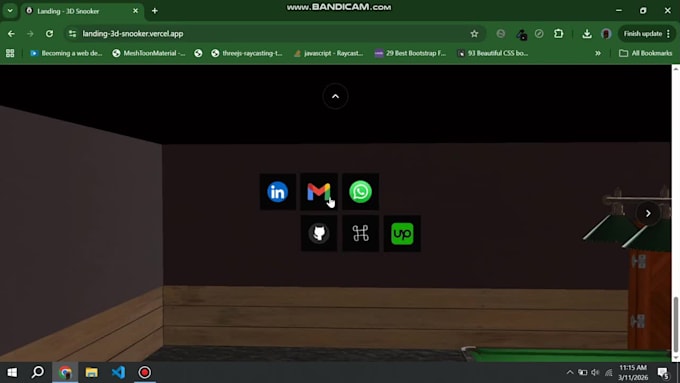 make 3d interactive cinematic landing page using three js and gsap and shaders