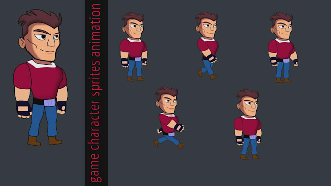 design 2d game characters and sprites animation