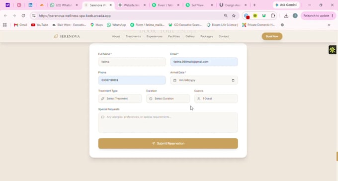 design and develop a luxury wellness spa website