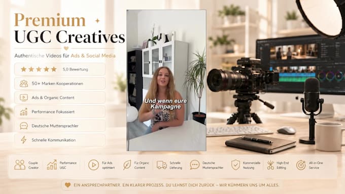 create german female ugc video ads with strategic scripts