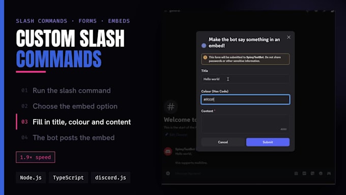 build a custom discord bot with nodejs