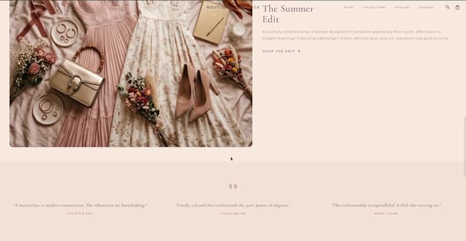 develop a landing page using flutter application