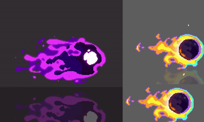 do pixel art effect, visual effect, vfx effect, spell animation for video game