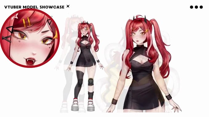 design and rig live2d vtuber model, 2d vtuber model, live 2d vtuber avatar