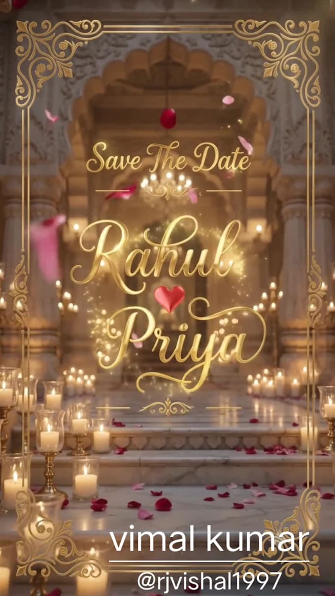 create beautiful ai wedding invitation video