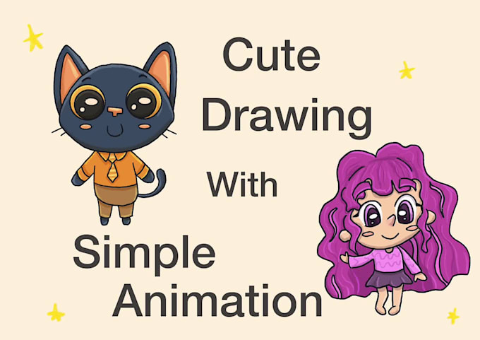 create cute characters with simple animations