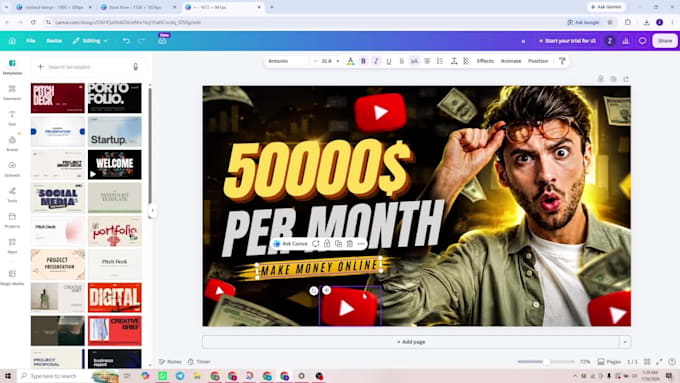 design professional youtube thumbnails and facebook graphics