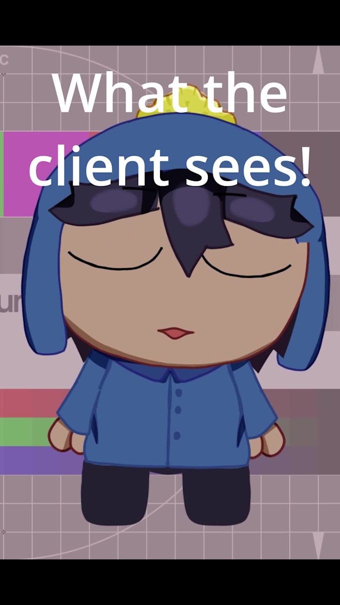 cartoon chibi vtuber model art and rig