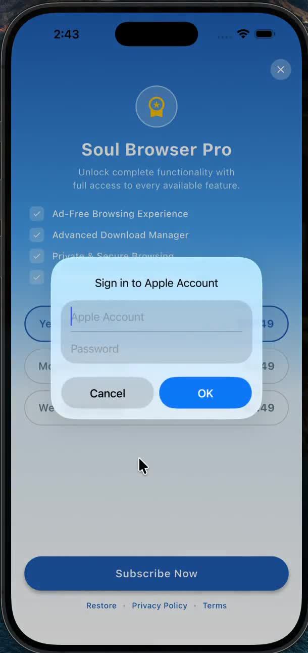 fix ios in app purchase not working and subscription bugs