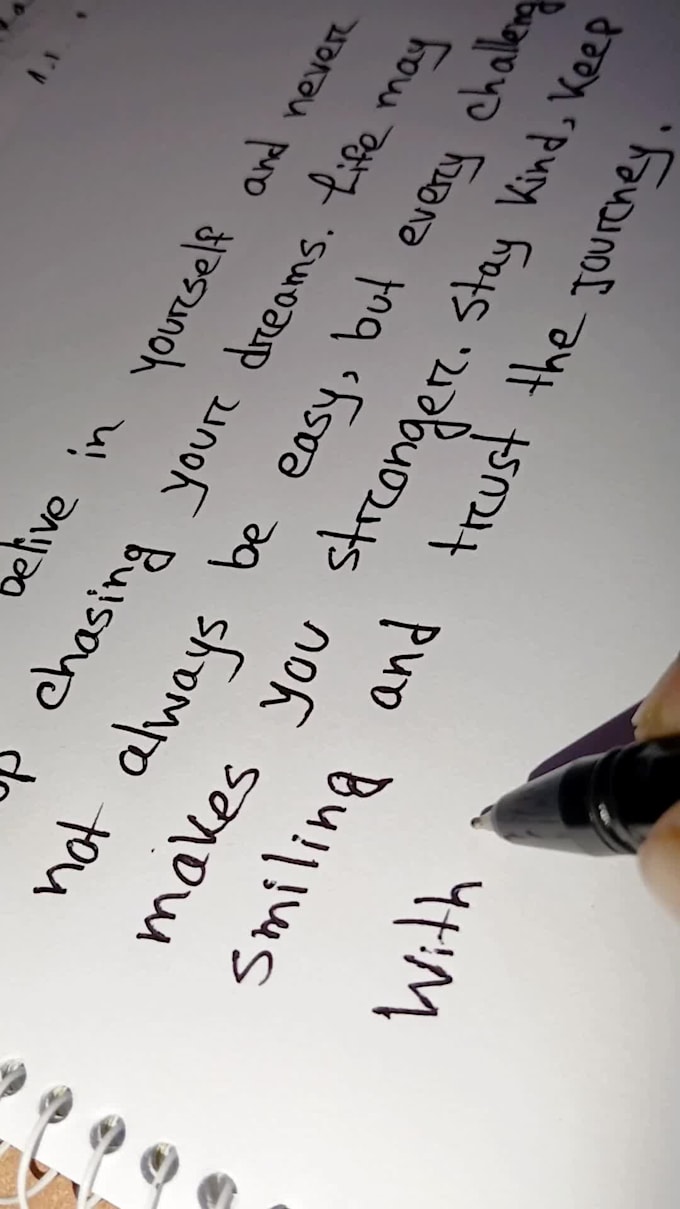 write neat and beautiful handwritten notes