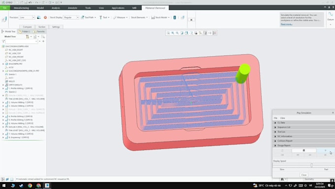 cnc ready cam toolpath for 3 axis cnc milling