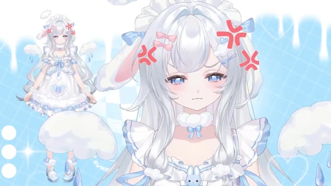 vtuber model live2d vtuber rigging character design live2d model rigging