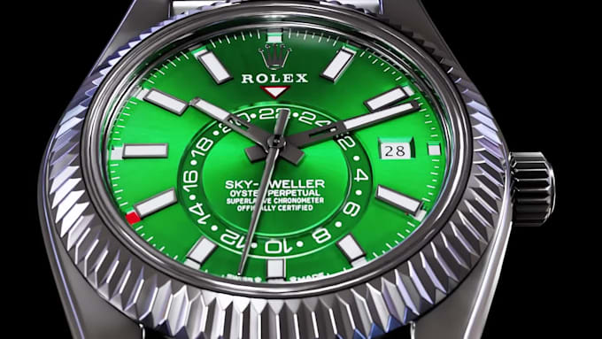 make high quality 3d watch modeling and realistic renders with animation