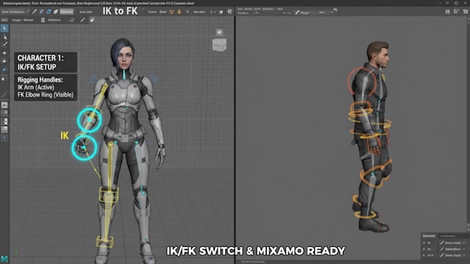 create a professional 3d character rig in blender for games and animation