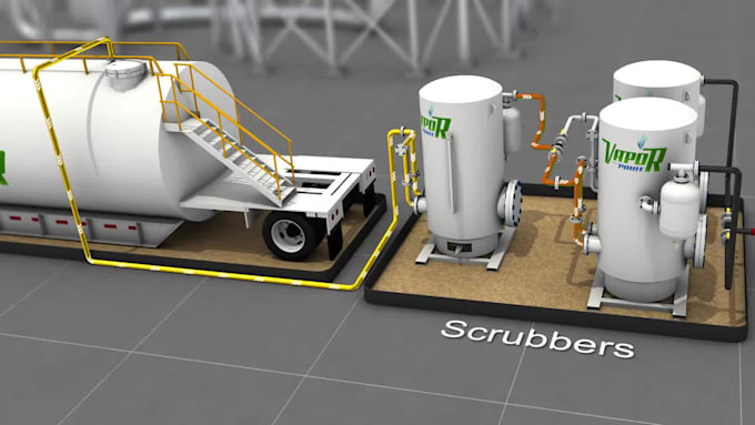 3d industrial animation chemical plant engineering process mechanical animation