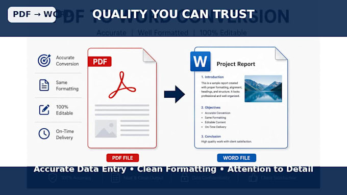provide professional data entry, typing, and document formatting