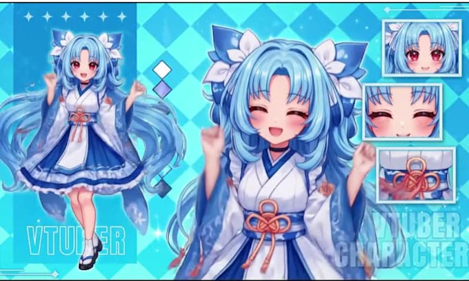 create 2d vtuber model, live2d vtuber model and anime vtuber avatar