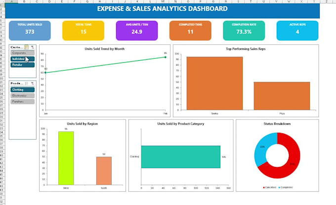 create professional excel dashboards and data visualizations