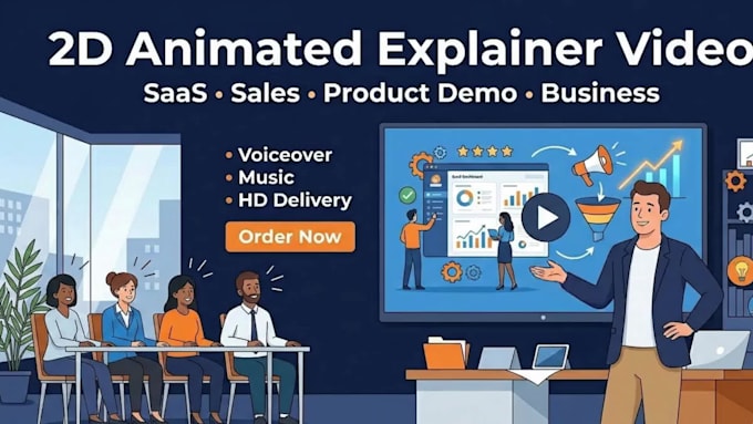 create 2d animated explainer video 2d cartoon music animation animated explainer