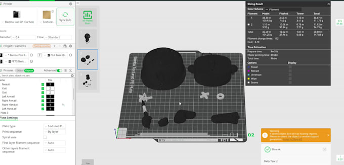 split and key stl and 3mf files for multicolor 3d printing
