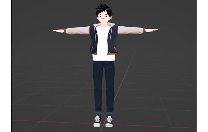 create 3d anime character model for game, vtuber, 3d rigging